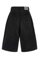 Balenciaga Black Denim Bermuda Shorts
