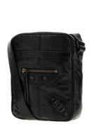 Balenciaga Black Leather Le City Crossbody Bag