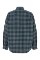 Balenciaga oversize skjorte i flanell med broderi