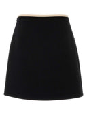 Valentino Garavani Black Tweed Mini Skirt