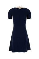 Valentino Garavani Navy Blue Knit Mini Dress