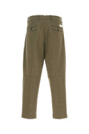 Nine In The Morning Olive Green Cotton Blend Giulio Pant