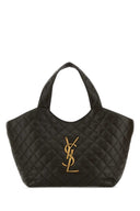 Saint Laurent Charcoal Nappa Medium Icare Shopping Bag