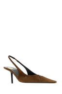 Saint Laurent Brown Suede Babylone Breteuil Pumps