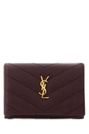 Saint Laurent Plum Leather Wallet