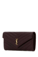 Saint Laurent Plum Leather Wallet