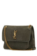 Saint Laurent Dark Grey Suede Medium Niki Shoulder Bag