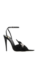 Saint Laurent Black Crepe Dove Pumps