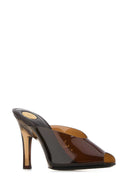 Saint Laurent Brown Pvc Sabrina Mules