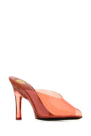 Saint Laurent Orange Pvc Sabrina Mules