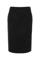 Saint Laurent Black Satin Skirt