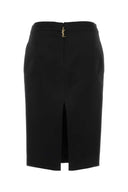 Saint Laurent Black Satin Skirt