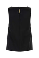 Saint Laurent Black Satin Top