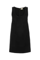 Saint Laurent Black Satin Mini Dress