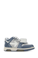 Off White Two Tone Leather Out Of Office Sneakers