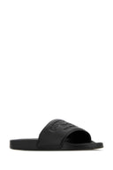 Dsquared Black Synthetic Leather Slippers