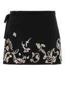 Dries Van Noten Black Gabardine Gabrina Mini Skirt