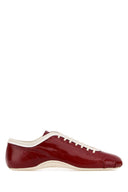 Dries Van Noten Red Leather Sneakers