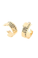 Givenchy Gold Metal Givenchy Tape Earrings