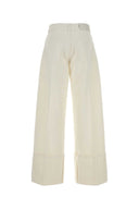 Givenchy White Denim Wide Leg Jeans
