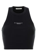 Givenchy Black Stretch Cotton Crop Top