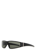 Alexander Mcqueen Black Acetate Wraparound Sunglasses