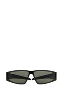 Alexander Mcqueen Black Acetate Wraparound Sunglasses