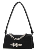 Alexander Mcqueen Black Leather Mini Jewelled Shoulder Bag