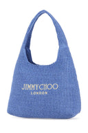 Borsa shopping da spiaggia in rafia azzurra Jimmy Choo
