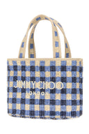 Jimmy Choo Embroidered Raffia Mini Beach Handbag