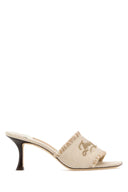 Mules Alexia 70 de lona bicolor de Jimmy Choo