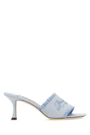 Mules Alexia 70 de lona bicolor de Jimmy Choo