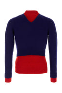 Jil Sander Two Tone Wool Blend Sweater