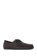 Jil Sander Dark Grey Suede Lace Up Shoes