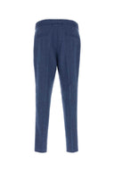 Brunello Cucinelli Blue Linen Blend Pant