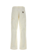 Carhartt Wip White Cotton Single Knee Pant