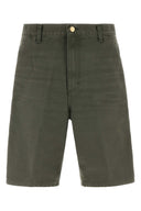 Bawełniane spodenki za kolano Carhartt Wip w kolorze zielonej armii