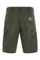 Bawełniane spodenki za kolano Carhartt Wip w kolorze zielonej armii