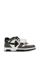 Off White Two Tone Leather Out Of Office Sneakers
