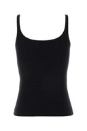 Off White Black Stretch Cotton Tank Top