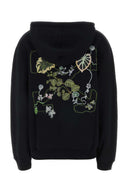Off White Black Cotton Sweatshirt