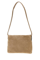 Brunello Cucinelli Beige Suede Shoulder Bag