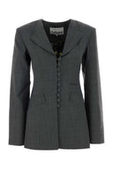 Ganni Grey Twill Blazer