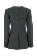 Ganni Grey Twill Blazer