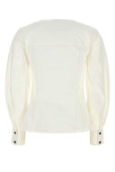 Ganni White Stretch Cotton Shirt