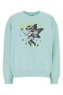 Ganni Hellblaues Oversize-Sweatshirt aus Baumwolle