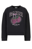 Ganni Charcoal Cotton Sweatshirt