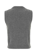 Ganni Grey Wool Blend Vest
