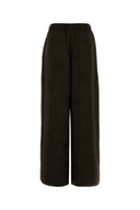 Ganni Chocolate Satin Wide Leg Pant