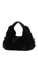 Ganni Black Crochet Handbag
